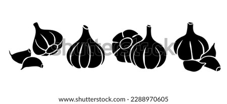 Garlic icon, simple style, vector Сток-фото © 