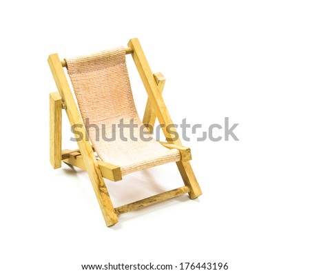 Small wooden chair Isolated on white background
