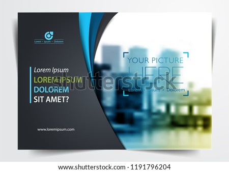 Vector brochure, flyer, magazine cover & poster template. Size A4.