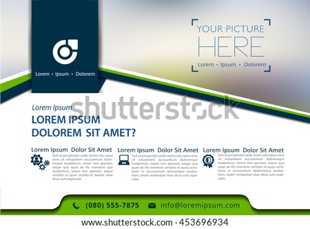 Vector brochure, flyer, magazine cover & poster template.