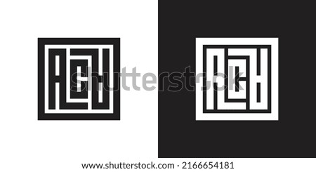 Initial letter ACA logo design template, geometric monogram logo Imagine de stoc © 