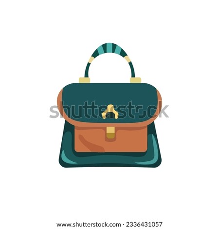 Female handbag vector illustration design template elements, fashion accessories