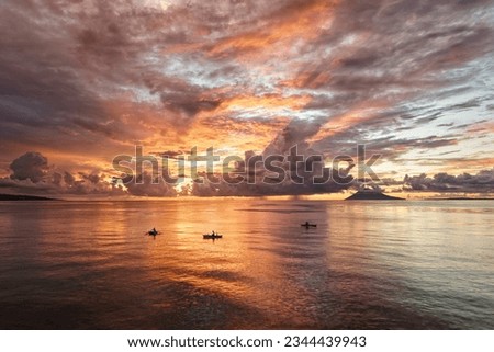 Similar – Image, Stock Photo Intense sunset at the coast of Reykjavik, Iceland