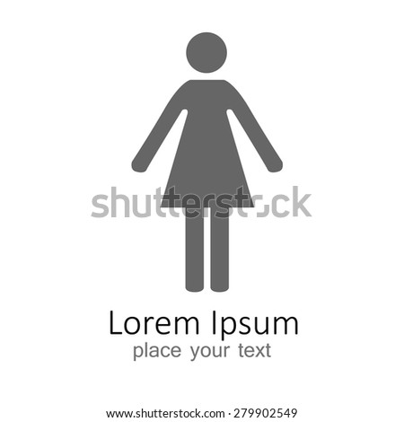 grey silhouettes of two people. man and woman vector icon. social people icons. white background