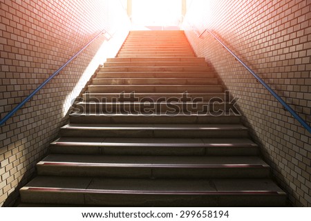 stairs going up to the light
