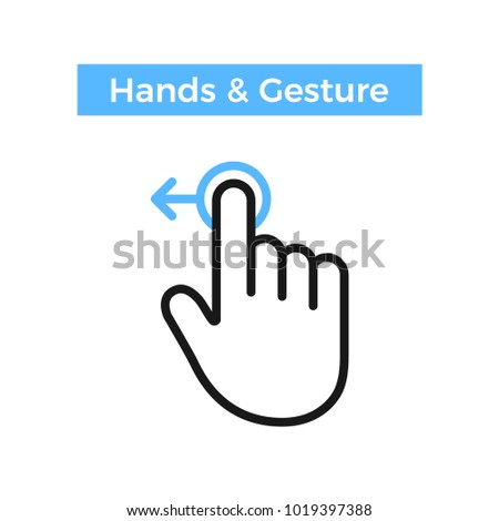 hand swipe left icon