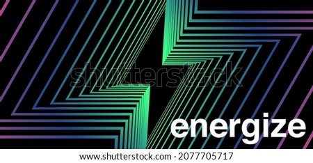 Energize Lightning Energy vector illustration