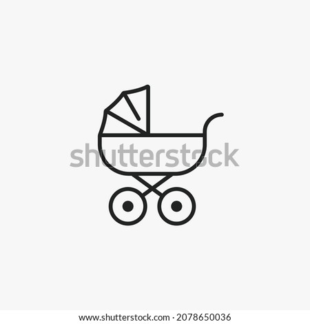 Baby Trolley vector sign icon