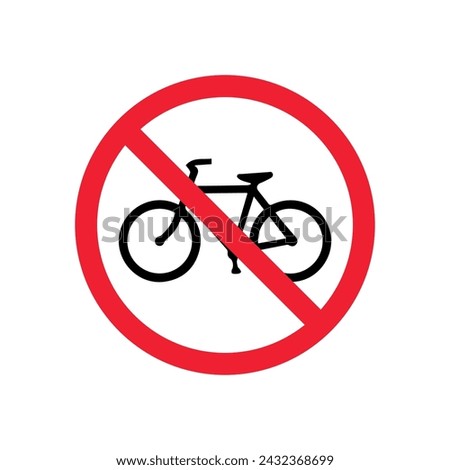 No Bicycles Prohibited Traffic Sign