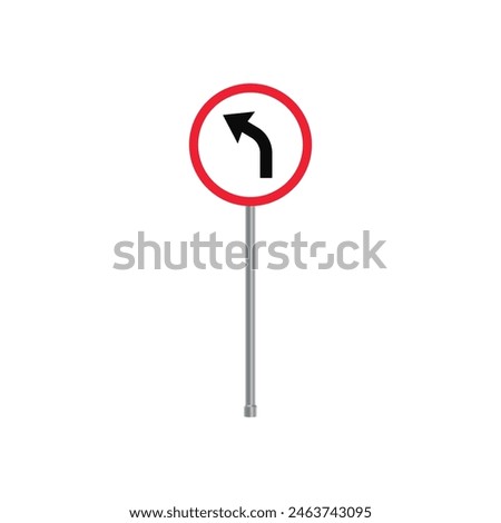 Turn Left Ahead Traffic Sign