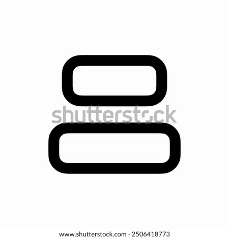 vertical alignment text icon sign