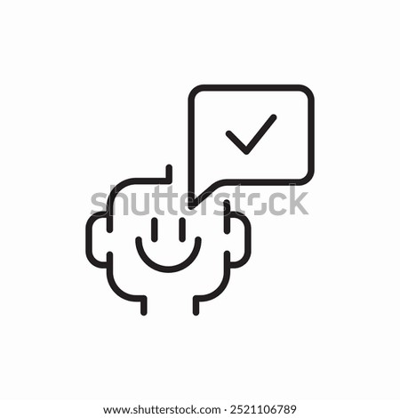 humans comment check mark icon sign vector