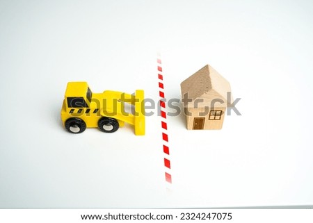 Similar – Image, Stock Photo Demolition house secured with net