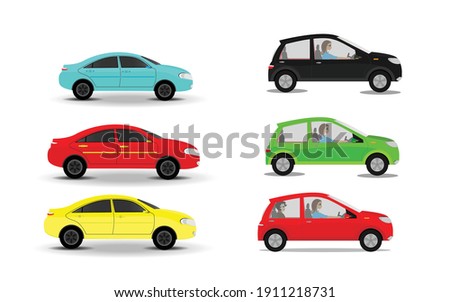 Various Cars Vector. Various Cars Vector. city car,sedan, sport cars.They can be useful for any design project related to automotive. Women driving.