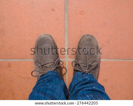 Down to earth on sidewalks tile floors - Clay