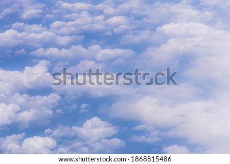 Blue sky background with white clouds on sunny day. ストックフォト © 