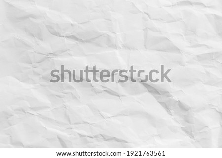 Recycled crumpled white paper texture background