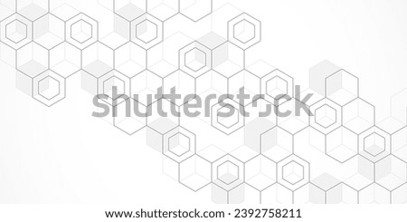 Vector illustration of hexagons pattern. Geometric abstract background with simple hexagonal elements. Creative idea for medical, technology or science design