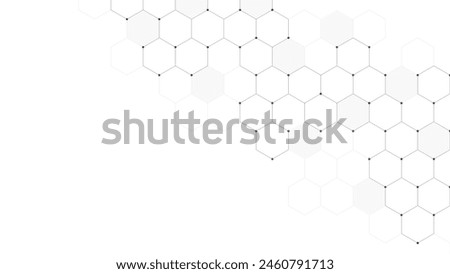 Vector illustration of hexagons pattern. Geometric abstract background with simple hexagonal elements. Creative idea for medical, technology or science design