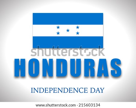 Illustration On Happy Independence day of Honduras