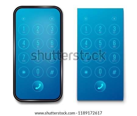 Creative vector illustration of phone dial, keypad with numbers isolated on transparent background. Art design smartphone touchscreen device. Abstract concept graphic user interface element