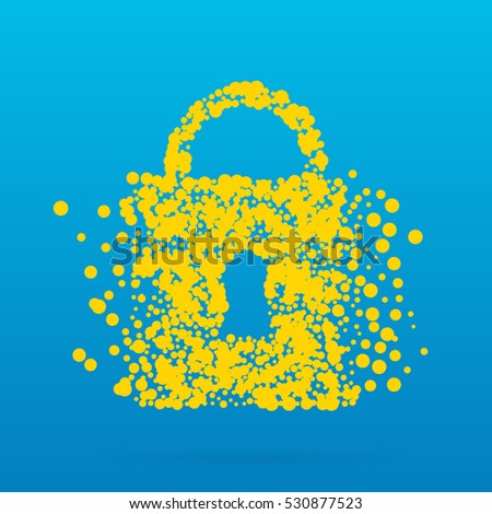 Abstract creative concept vector icon of padlock for Web and Mobile Applications. Art illustration creative template design, Business software and social media infographic.