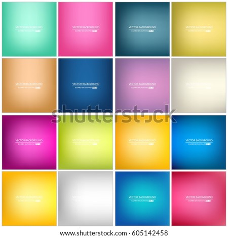 Abstract Creative concept vector multicolored blurred background set. For Web and Mobile Applications, art illustration template design, business infographic and social media, modern decoration.