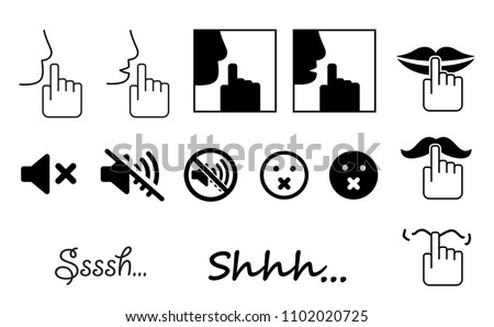 Mute no talk or talking. Mute. please be quiet silent or silence with hand, finger over lips for no talking icon for shhh, sleeping or not sound. Voice, lazy day.