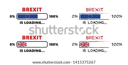 Star. Brexit negotiate. Negotiation referendum agreement, no deal exit concept, Britain, England London or Brussel, Europe, Europa, EU or British flag symbol Exchange, tax, Boris Johnson.