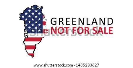 Denmark, Greenland for sale. Greenland flag. Country flags. vector icon or pictogram. Green land world map. Not for sale. America USA or VS want to buy it.