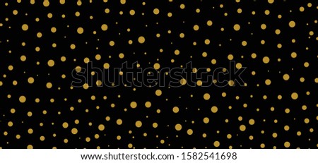 Gold golden polka dot point pattern Memphis pois design Seamless shape Vector fabric textures background banner. Funny retro pop art 80 70 years style. Circle buttons. Christmas xmas