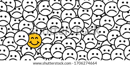 World smile day by happy, smiling everyday National big happiness Fun thoughts emoji face emotion lip symbol Draw smiling lips, mouth, Funny vector laugh cartoon pattern Sorrow, sadness. Yellow day