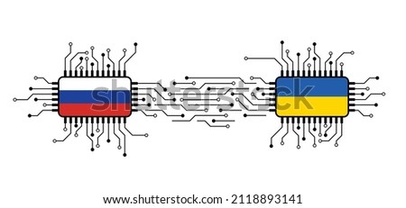 Hybrid war and warfare, DDoS attack. Cyber war, Russia and ukraine conflict. Hackers and cyber crime, criminals phishing steal personal information, login details, password, data, internet. Invasion