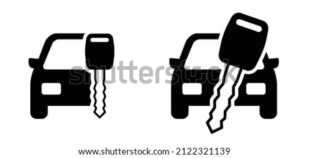 Cartoon open hand giving car keys. Open hand palm icon or logo. Supporting. Valet key symbol. Car insurance icon. Vector Vehicle pictogram. Car rental or sale business concept. Login, password.