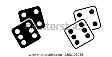 Cartoon dice and eyes. Dice game with six faces for play. Cube or cubes games. Board game pieces. Casino dices, online for lucky. Gamble games. Rolling dice,  numbers one to six. Dices dots or dot.