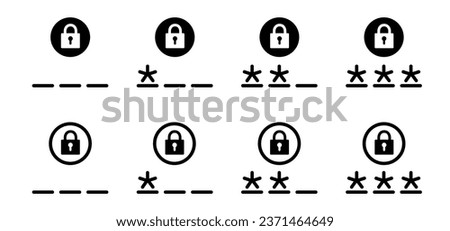 Cartoon access, login and password. symbol. Piracy, padlock. Pad lock privacy logo. Data security, database protection filled icon. For web or mobile data server and lock. Vector cyber protection. 