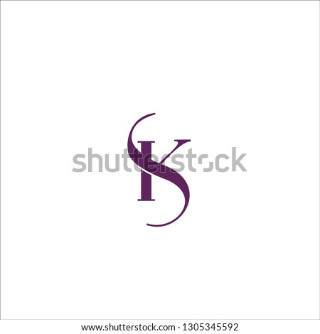 initial letter logo KS or SK Stock fotó © 