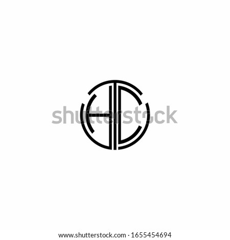 HC HTC H T C Letter Initial Logo Design