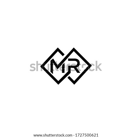 MR M R Letter Logo Design Template Stock fotó © 