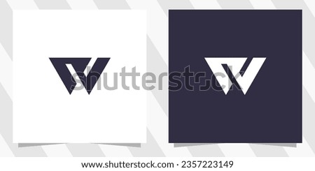 letter wc cw logo design