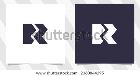 letter br rb logo design