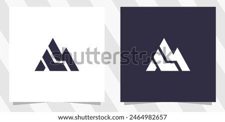 letter ml lm logo design vector