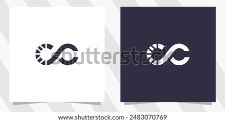 letter cc logo design vector