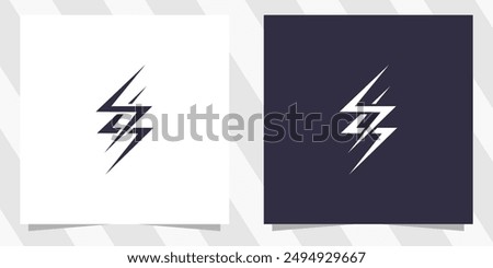 letter ss with flash logo design vector