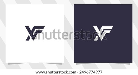 Letter vf fv logo design vector