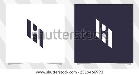 letter h logo design vector