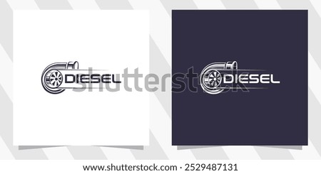 turbo diesel logo design vector