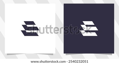 letter e logo design vector