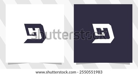 letter dh hd logo design