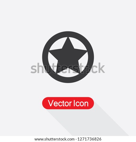 Sheriff Or Texas Ranger Wild West Circular Star Icon Vector Illustration Eps10